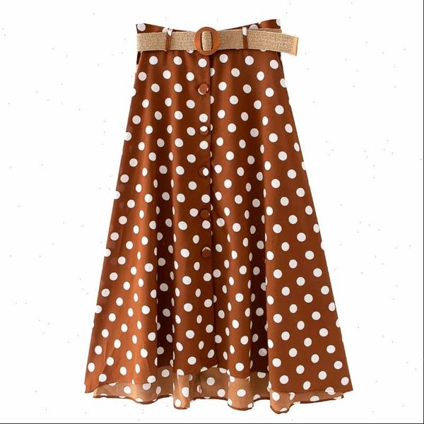 womens skirt women vintage polka dots printing breasted buttons faldas mujer ladies sashes chic mid calf a line skirts, Black
womens skirt women vintage polka dots printing breasted buttons faldas mujer ladies sashes chic mid calf a line skirts, Black