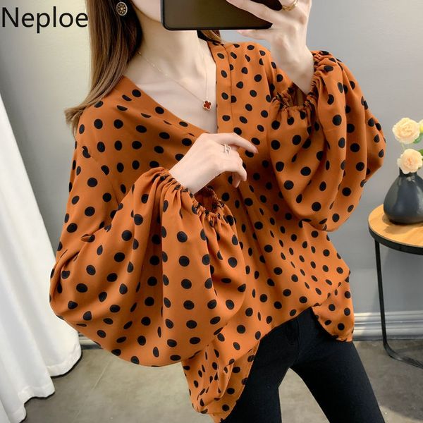 neploe blouse for women lantern sleeve loose plus size chiffon shirts fashion polka dot blusas mujer korean v-neck blouses 210422, White
neploe blouse for women lantern sleeve loose plus size chiffon shirts fashion polka dot blusas mujer korean v-neck blouses 210422, White