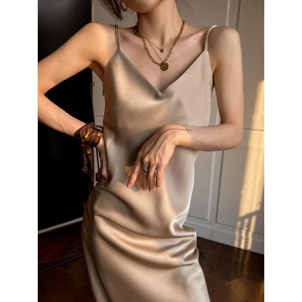 casual dresses zhisilao spaghetti strap backless summer dress women satin lace up long elegant bodycon khaki party robe 2021, Black;gray
casual dresses zhisilao spaghetti strap backless summer dress women satin lace up long elegant bodycon khaki party robe 2021, Black;gray