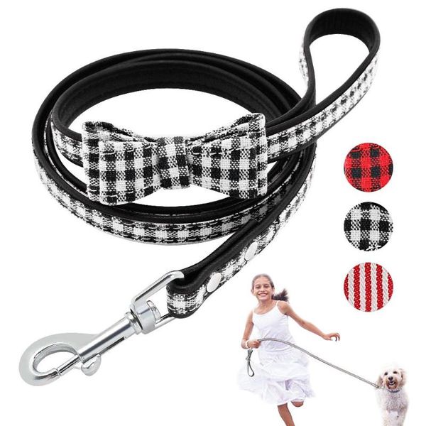dog collars & leashes leather pet leash striped lattice bowknot dogs walking running training leads
dog collars & leashes leather pet leash striped lattice bowknot dogs walking running training leads