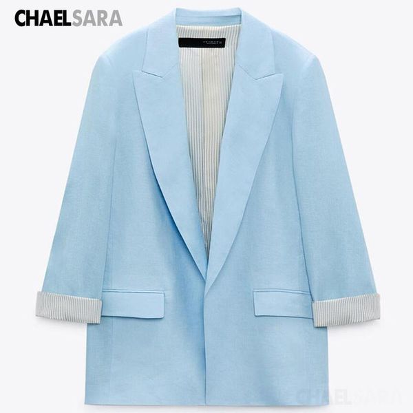 women's suits & blazers spring autumn woman blue long sleeve blazer elegant pronounced shoulders office coat female flap pockets outerw, White;black
women's suits & blazers spring autumn woman blue long sleeve blazer elegant pronounced shoulders office coat female flap pockets outerw, White;black