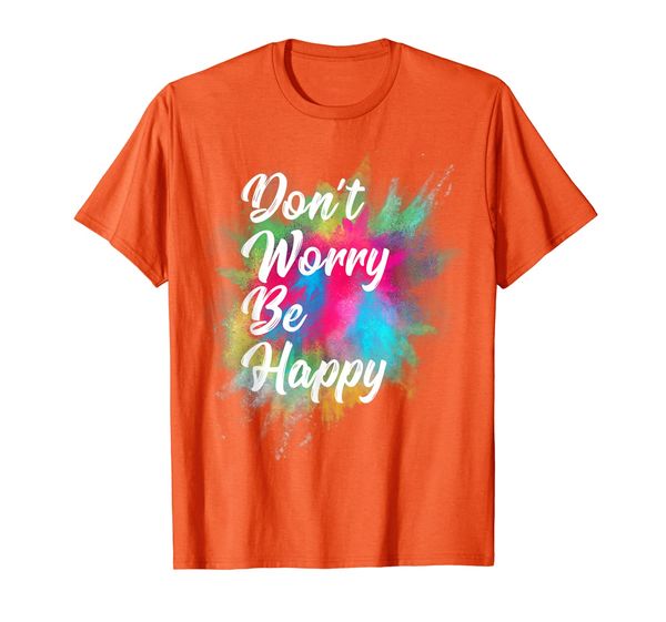 don't worry be happy t-shirt, White;black 
don't worry be happy t-shirt, White;black