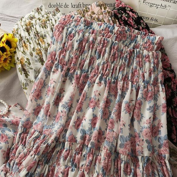 skirts 2021 summer sweet print elastic waist women pleated versatile medium length chiffon skirt, Black
skirts 2021 summer sweet print elastic waist women pleated versatile medium length chiffon skirt, Black