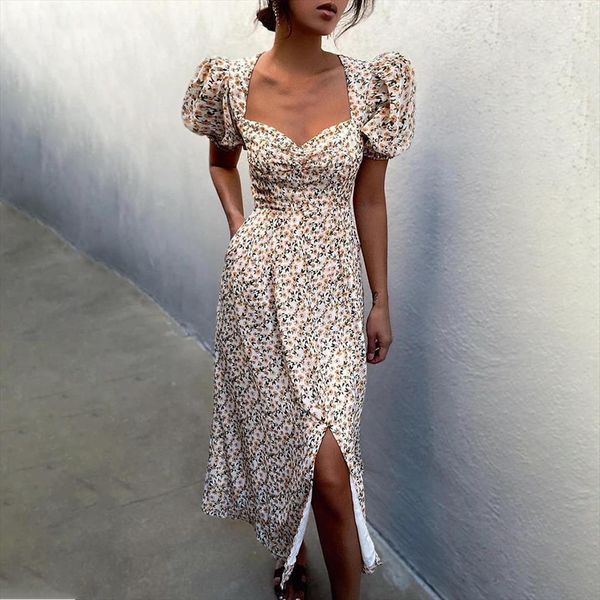 summer puff short sleeve womens dress floral print vintage white french sundress slit party vacation, Black;gray
summer puff short sleeve womens dress floral print vintage white french sundress slit party vacation, Black;gray