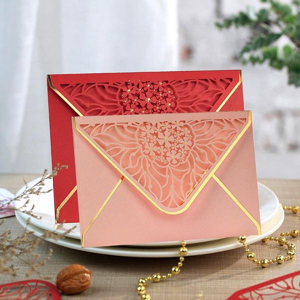 25pcs gold stamping hollowed pink/red envelope thicken wedding invitation packing bags
25pcs gold stamping hollowed pink/red envelope thicken wedding invitation packing bags