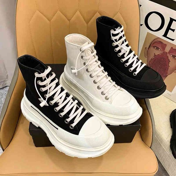 luxury men canvas shoes women couple high-lace-up round toe 5cm thick bottom increased white alexander sneakers, Black
luxury men canvas shoes women couple high-lace-up round toe 5cm thick bottom increased white alexander sneakers, Black