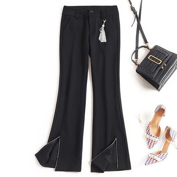 women's pants & capris european fashion bell women 2021 autumn split casual with ornaments pantalon femme, Black;white
women's pants & capris european fashion bell women 2021 autumn split casual with ornaments pantalon femme, Black;white