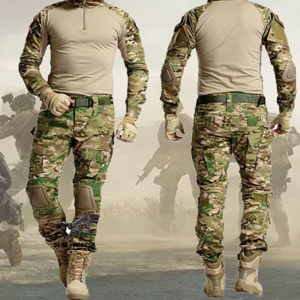 gym clothing men's tactical suit combat shirt cargo pants&pads military uniform long sleeve t-shirts sniper army camo men suits, White;black
gym clothing men's tactical suit combat shirt cargo pants&pads military uniform long sleeve t-shirts sniper army camo men suits, White;black
