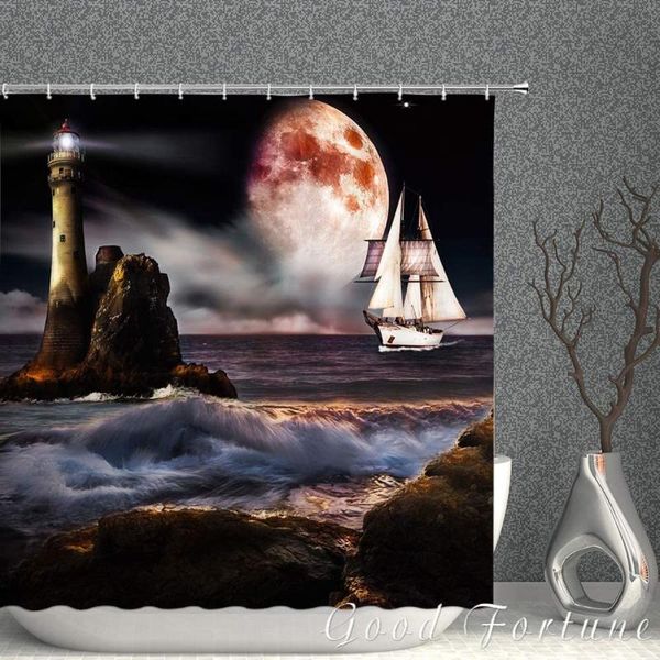 shower curtains lighthouse ocean night view sail moon curtain waterproof polyester fabric bathroom partition
shower curtains lighthouse ocean night view sail moon curtain waterproof polyester fabric bathroom partition