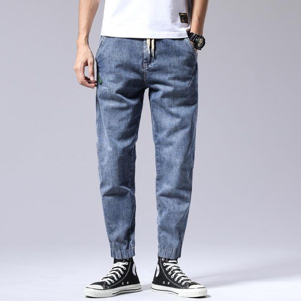 men's jeans large size denim loose harem feet pants simple fatty guy stretch trousers, Blue
men's jeans large size denim loose harem feet pants simple fatty guy stretch trousers, Blue