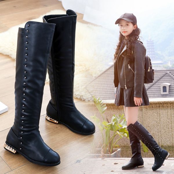70% off factory online 2021 autumn and winter new children's boots fashion girls' knee high plush single middle school snow, Black
70% off factory online 2021 autumn and winter new children's boots fashion girls' knee high plush single middle school snow, Black