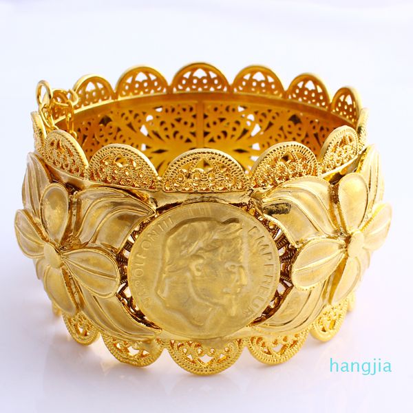 70mm coin fashion big wide bangle carve 22k thai baht solid gold gf copper jewelry eritrea bracelet accessories, Black
70mm coin fashion big wide bangle carve 22k thai baht solid gold gf copper jewelry eritrea bracelet accessories, Black