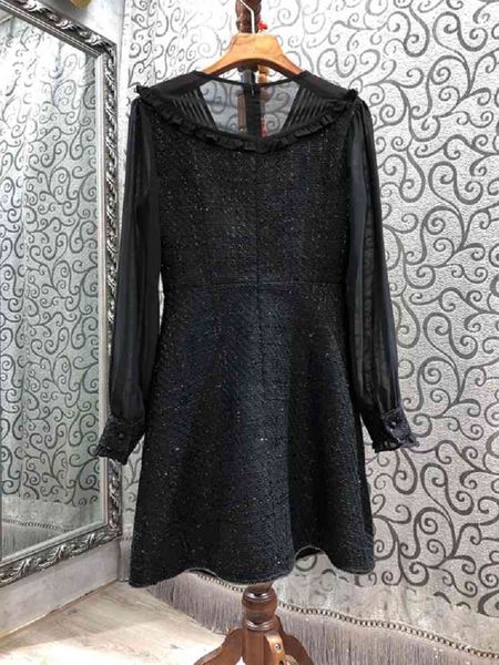 capris wool 2021 autumn winter fashion style women v-neck tulle mesh patchwork beading button long sleeve, Black;gray
capris wool 2021 autumn winter fashion style women v-neck tulle mesh patchwork beading button long sleeve, Black;gray