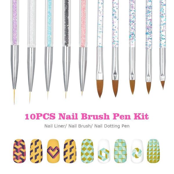 pcs nail art brushes kit dual-end liner pen dotting tips builder acrylic rhinestone handles1
pcs nail art brushes kit dual-end liner pen dotting tips builder acrylic rhinestone handles1