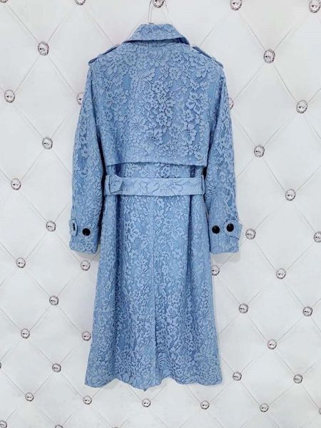 wools lace long coat trench autumn winter fashion style women allover crochet lace flowers belted long blue coat windbreaker, Black
wools lace long coat trench autumn winter fashion style women allover crochet lace flowers belted long blue coat windbreaker, Black