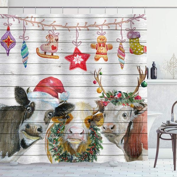 merry christmas shower curtains cow on rustic wood kids cute bathroom set with hooks for thanksgiving halloween decoration home
merry christmas shower curtains cow on rustic wood kids cute bathroom set with hooks for thanksgiving halloween decoration home