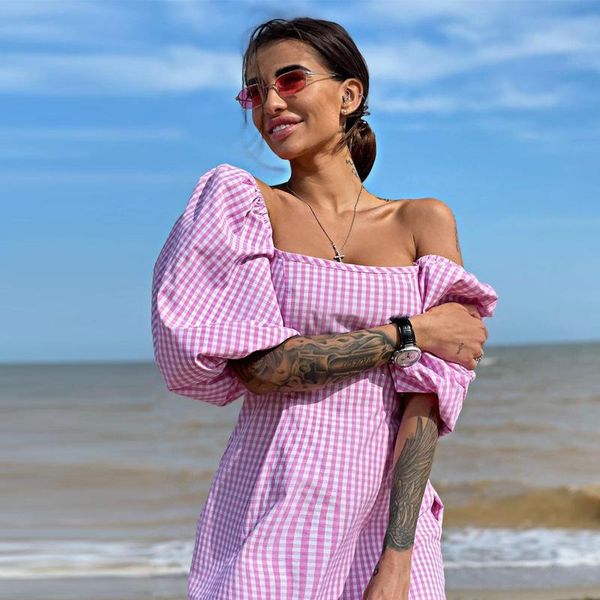 women's wool & blends 2021 summer plaid fashion temperament square neck lace up open back pullover dress vintage long woman plus size d, Black
women's wool & blends 2021 summer plaid fashion temperament square neck lace up open back pullover dress vintage long woman plus size d, Black