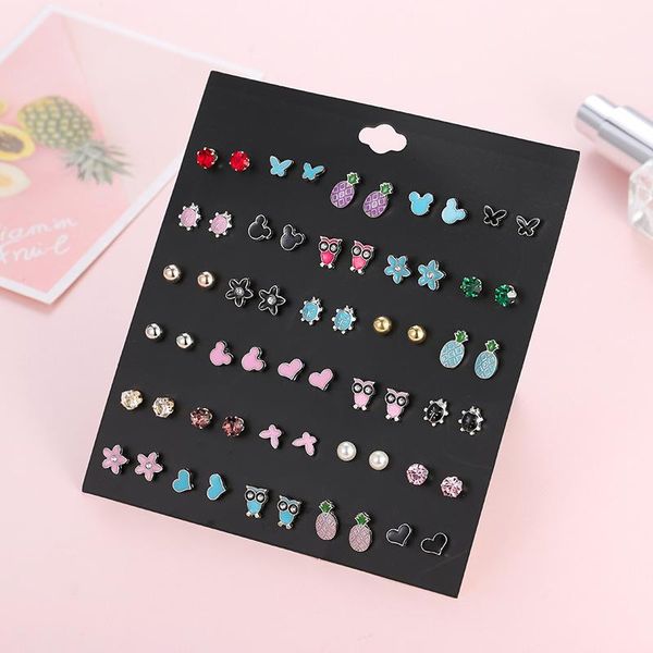 stud earrings cute fruit party net celebrity three-dimensional pineapple girl heart combination 30 pairs, Golden;silver
stud earrings cute fruit party net celebrity three-dimensional pineapple girl heart combination 30 pairs, Golden;silver
