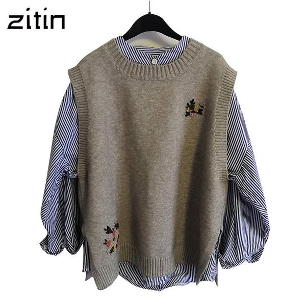 women's sweaters 2021 vintage fashion casual embroidered tank pullover elasticity sweater women spring autumn sleeveless knitted vest, White;black
women's sweaters 2021 vintage fashion casual embroidered tank pullover elasticity sweater women spring autumn sleeveless knitted vest, White;black