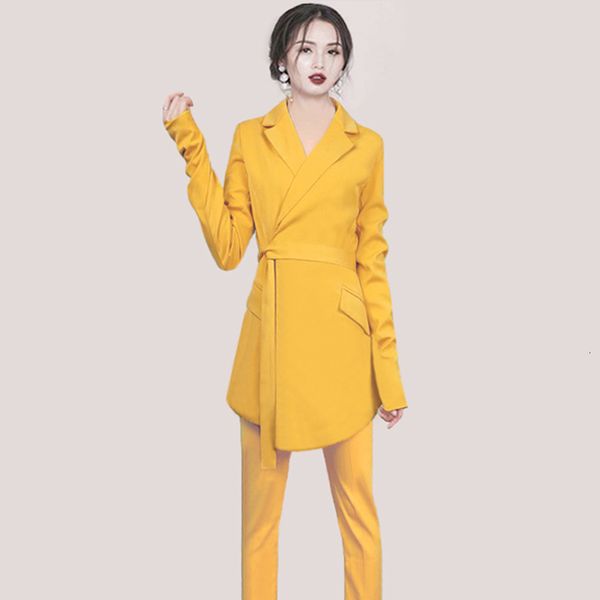 pant casual two parts thin yellow lady women's jacket professional small female suit pants 5rmm, White
pant casual two parts thin yellow lady women's jacket professional small female suit pants 5rmm, White
