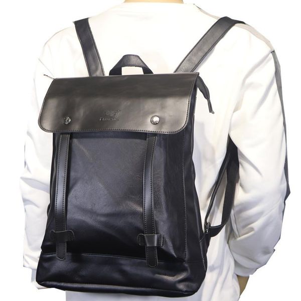 fashion korean trendy men's backpack leisure soft leather outdoor large capacity business student lapschool bags
fashion korean trendy men's backpack leisure soft leather outdoor large capacity business student lapschool bags