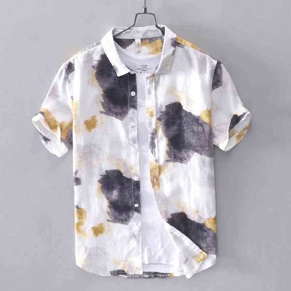 men's t-shirts camouflage print linen short sleeve casual fashion flax shirts men brand comfortable shirt male camisa bk5k, White;black
men's t-shirts camouflage print linen short sleeve casual fashion flax shirts men brand comfortable shirt male camisa bk5k, White;black