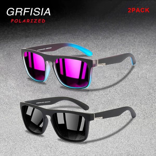 sunglasses 2 pack sports wind polarized men's fashion brand design square purple mirror lens anti-ultraviolet goggles, White;black
sunglasses 2 pack sports wind polarized men's fashion brand design square purple mirror lens anti-ultraviolet goggles, White;black