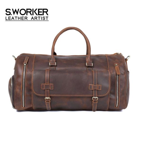 duffel bags s.worker large capacity vintage genuine leather travel bag full-grain cowhide weekender gym for men
duffel bags s.worker large capacity vintage genuine leather travel bag full-grain cowhide weekender gym for men