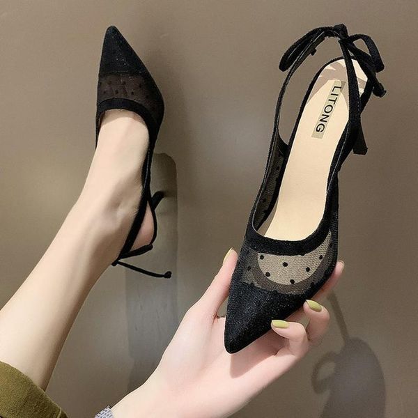 sandals women 2021 summer polka dots korean style pointed toe baotou mesh stiletto high heels bowtie female shoes, Black
sandals women 2021 summer polka dots korean style pointed toe baotou mesh stiletto high heels bowtie female shoes, Black
