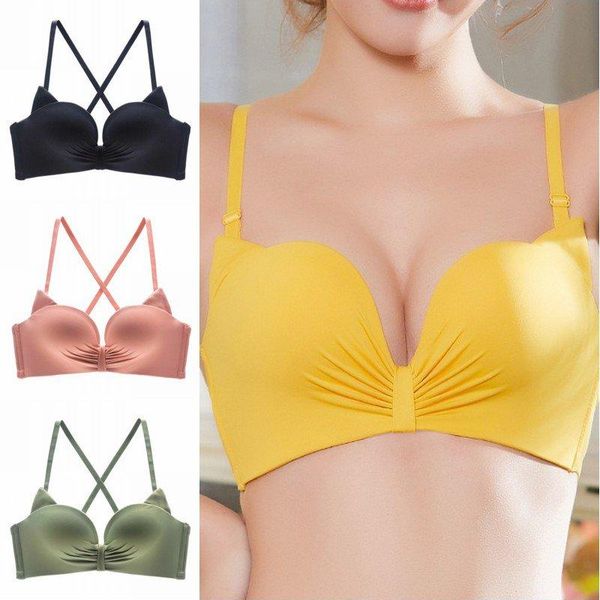 bras 2021 cat ears no steel ring trace cross beauty back pad solid color gathered bra, Red;black
bras 2021 cat ears no steel ring trace cross beauty back pad solid color gathered bra, Red;black