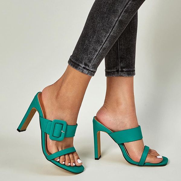 summer ins fashion women block 10.5cm stripper high heels slides mules designer green buckle slippers plus size shoes, Black
summer ins fashion women block 10.5cm stripper high heels slides mules designer green buckle slippers plus size shoes, Black