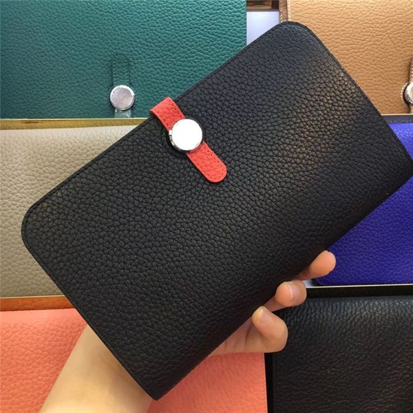 leather togo leather round buckle contrast color passport clip women s long wallet protective cover large capacity storage certificate bag, Red;black
leather togo leather round buckle contrast color passport clip women s long wallet protective cover large capacity storage certificate bag, Red;black