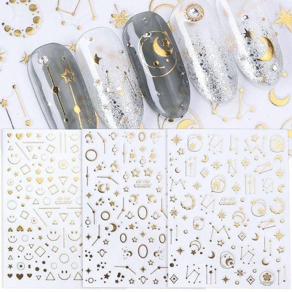 nail art decorations stickers in fashion gold and silver geometric pattern diy, Silver;gold
nail art decorations stickers in fashion gold and silver geometric pattern diy, Silver;gold