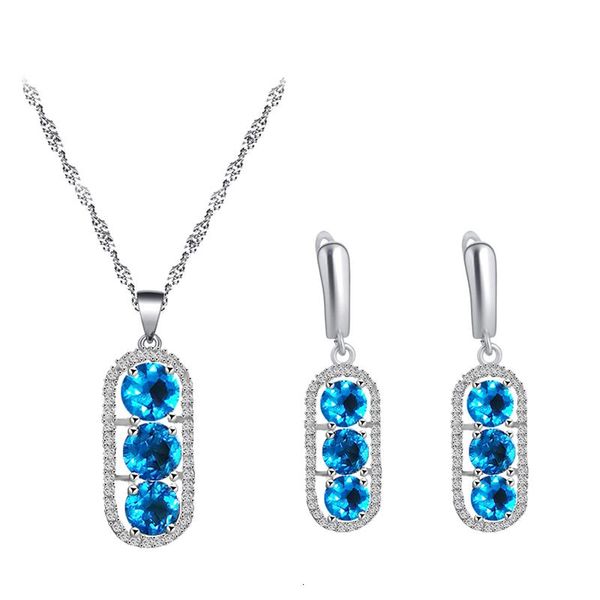 earrings & necklace round silver plated blue zircon pendant jewelry set stylish halloween gift for women js844
earrings & necklace round silver plated blue zircon pendant jewelry set stylish halloween gift for women js844