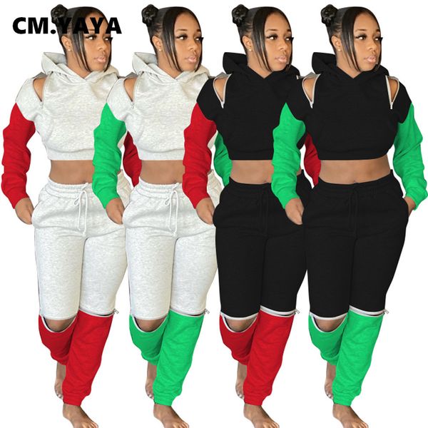 streetwear zipper patchwork sweatsuit women set hooded crop pants set active trasuit two piece fitness outfit setby air, White
streetwear zipper patchwork sweatsuit women set hooded crop pants set active trasuit two piece fitness outfit setby air, White