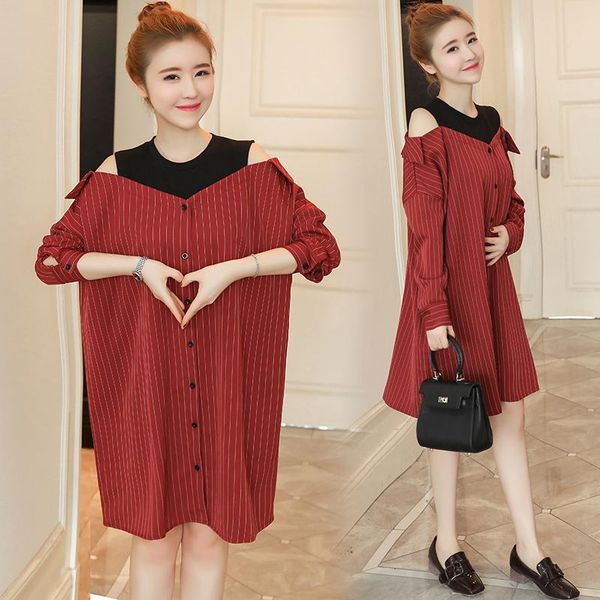 brand spring maternity dress woman elegant striped large size dresses pregnant clothing md-02883, White
brand spring maternity dress woman elegant striped large size dresses pregnant clothing md-02883, White