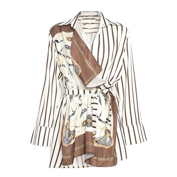 women's blouses & shirts 2021 spring striped womens and long sleeve single-breasted office lady silk scarf printing, White
women's blouses & shirts 2021 spring striped womens and long sleeve single-breasted office lady silk scarf printing, White