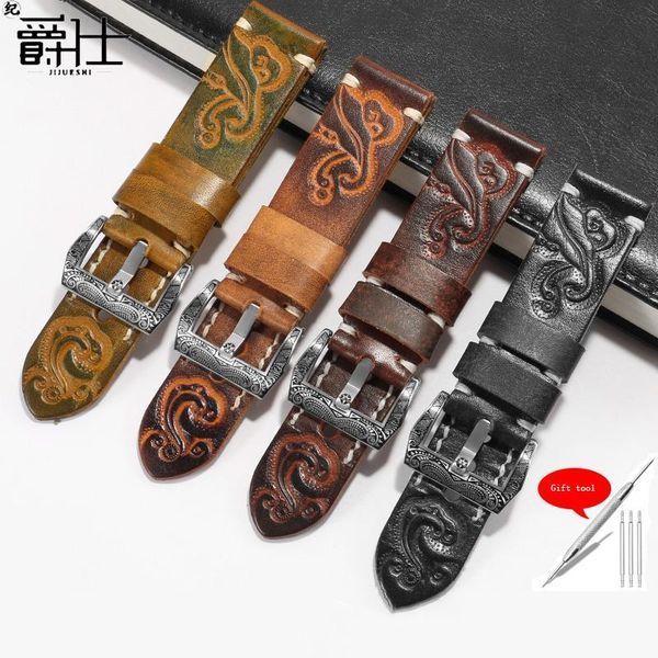 watch bands 18 20 22 24mm retro carved genuine leather strap black yellow red wristband replacement belt for pa441 men's handmade brace, Black;brown
watch bands 18 20 22 24mm retro carved genuine leather strap black yellow red wristband replacement belt for pa441 men's handmade brace, Black;brown