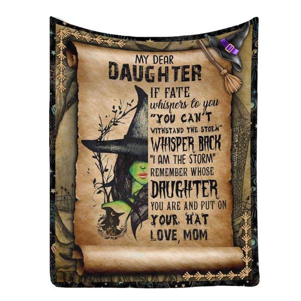 Love Letter Message Blanket My Dear Daughter, Halloween Put On Your Hat Fleece Blanket Super Soft Warm
Love Letter Message Blanket My Dear Daughter, Halloween Put On Your Hat Fleece Blanket Super Soft Warm