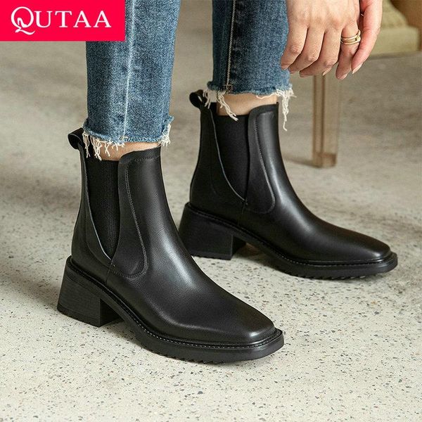 boots qutaa 2022 genuine leather casual cool motorcycle winter female shoes round toe slip on women ankle big size 34-39, Black
boots qutaa 2022 genuine leather casual cool motorcycle winter female shoes round toe slip on women ankle big size 34-39, Black
