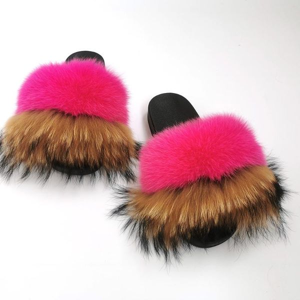 size hair slippers fashion cute girls plush sandals comfortable extra fluffy women house real raccoon fur sliders, Black
size hair slippers fashion cute girls plush sandals comfortable extra fluffy women house real raccoon fur sliders, Black