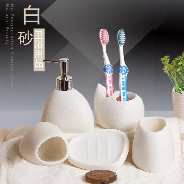 bath accessory set exquisite sandstone wash bathroom of 5 european style 4 lotion bottle toothbrush cup decoration
bath accessory set exquisite sandstone wash bathroom of 5 european style 4 lotion bottle toothbrush cup decoration