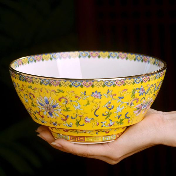 7inch jingdezhen ceramic soup bowl chinese court style tableware fruit salad mixing bowls home kitchen dinnerware container
7inch jingdezhen ceramic soup bowl chinese court style tableware fruit salad mixing bowls home kitchen dinnerware container
