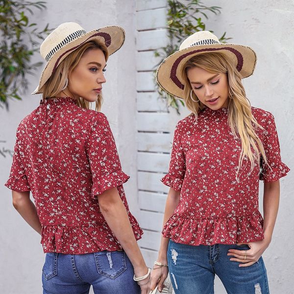 floral chiffon blouse women's short sleeve summer 2021 new korean slim short cover blouse versatile blouse, White
floral chiffon blouse women's short sleeve summer 2021 new korean slim short cover blouse versatile blouse, White