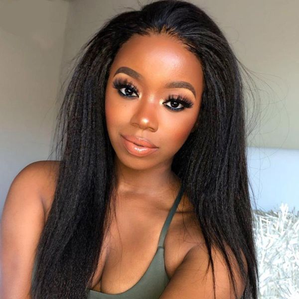 synthetic wigs hair lace front wig kinky straight natural black color medium size heat resistant fiber for 2021 christmas gift
synthetic wigs hair lace front wig kinky straight natural black color medium size heat resistant fiber for 2021 christmas gift