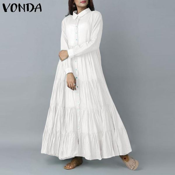 casual dresses women maxi dress 2021 vonda turn down neck long sleeve solid shirt bohemian vestidos loose sundress, Black;gray
casual dresses women maxi dress 2021 vonda turn down neck long sleeve solid shirt bohemian vestidos loose sundress, Black;gray