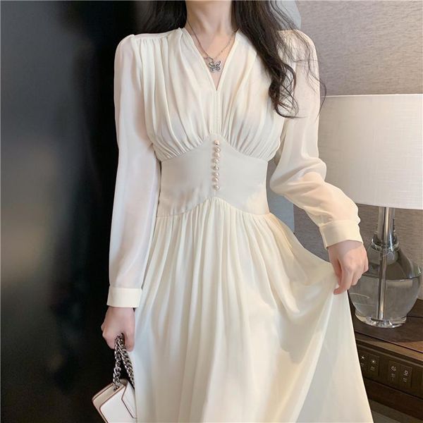 casual dresses autumn 2021 fashion office lady style solid color v-neck pleated long slim puff sleeve dress, Black;gray
casual dresses autumn 2021 fashion office lady style solid color v-neck pleated long slim puff sleeve dress, Black;gray