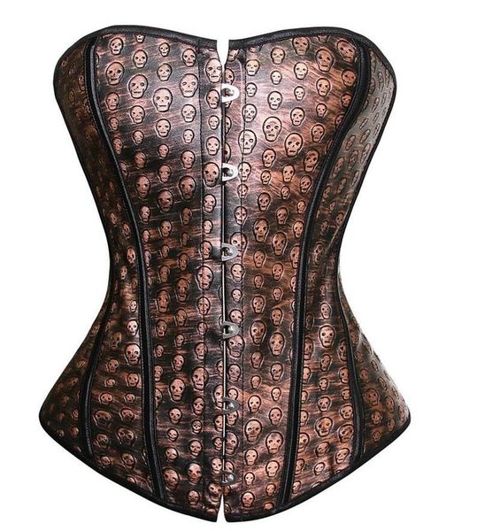 new faux leather brown overbust corset with skull print pirate costume dancer plus size s-6xl lingerie, Black;white
new faux leather brown overbust corset with skull print pirate costume dancer plus size s-6xl lingerie, Black;white