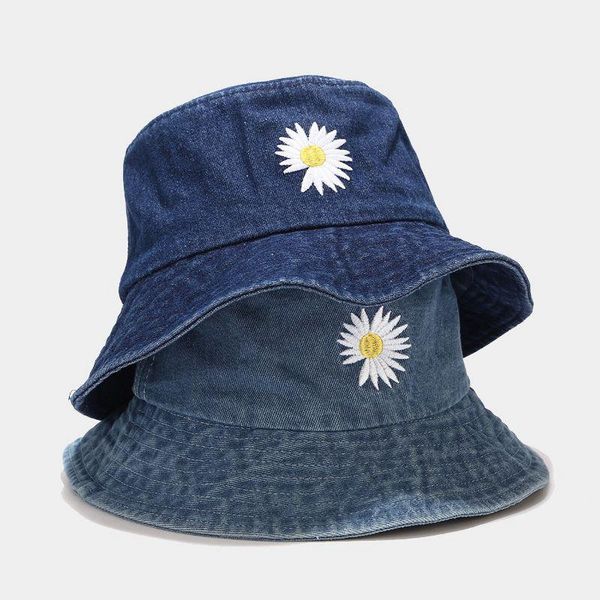 bucket hats womens fashion casual sun hat embroidery denim flowers bob hip hop caps fisherman wide brim, Blue;gray
bucket hats womens fashion casual sun hat embroidery denim flowers bob hip hop caps fisherman wide brim, Blue;gray