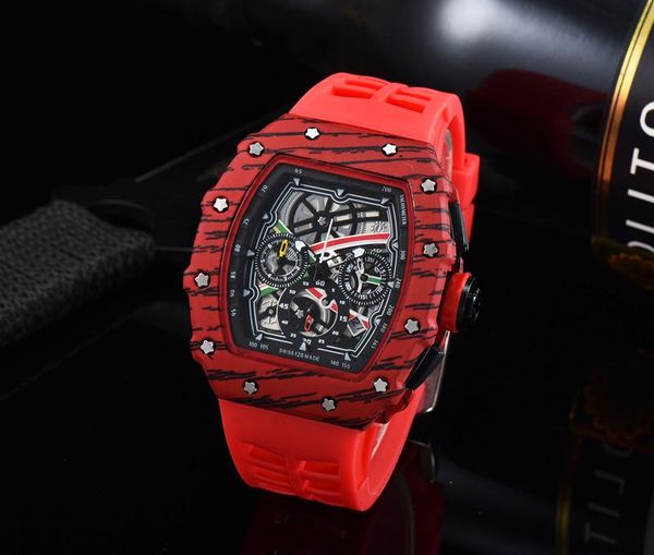 wristwatches 6 hands running seconds men's casual sports watch, carbon fiber rubber watch, Slivery;brown
wristwatches 6 hands running seconds men's casual sports watch, carbon fiber rubber watch, Slivery;brown